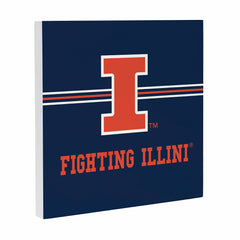 University of Illinois Wood Wall Sign, 12x12, Collegiate, Home