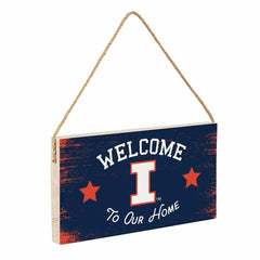 University of Illinois Wood Wall Sign, 6x11, Collegiate, Home