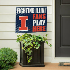University of Illinois Coroplast Yard Sign "Fans Play Here", Collegiate, Home