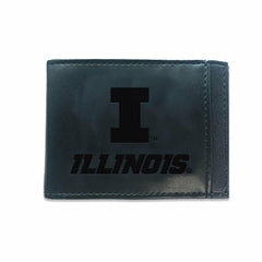 Front Pocket Wallet w/ RFID Blocking, University of Illinois, Black, Collegiate, Home