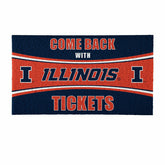 28" x 16" PVC Trapper Mat, Come Back with Tickets, University of Illin, Collegiate