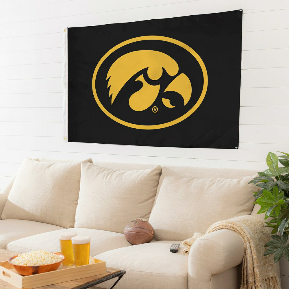 University of Iowa Single Sided Estate Flag with 2 Grommets, 3'x5', Collegiate, Home