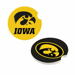 University of Iowa Car Coaster Set, 2pc, Collegiate, Home