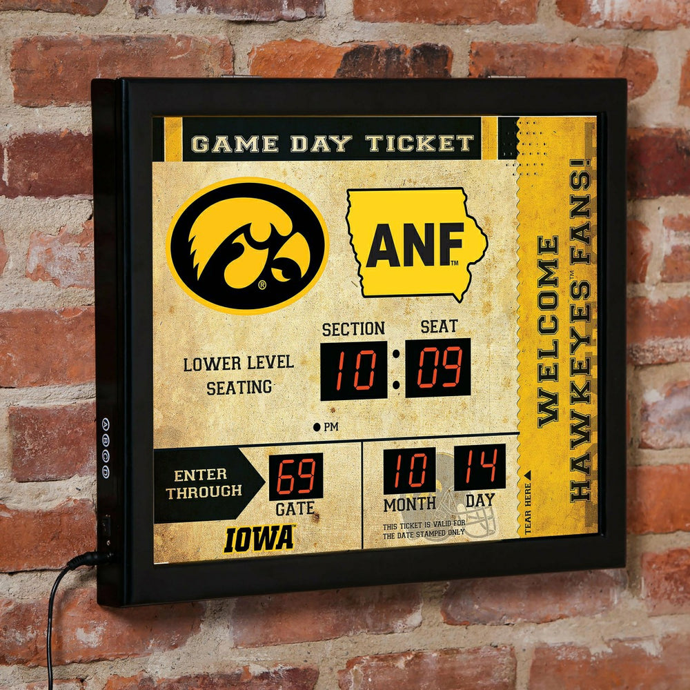 Scoreboard Wall Clock, Iowa, Collegiate, Home