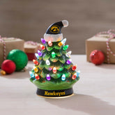 8" LED Ceramic Christmas Tree, University of Iowa, Collegiate, Home