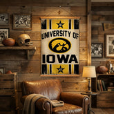 University of Iowa, Canvas Wall Tapestry, Medium, 36x24, Collegiate, Home