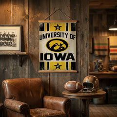 University of Iowa, Canvas Wall Tapestry, Medium, 36x24, Collegiate, Home