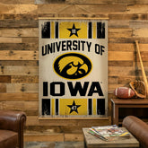 University of Iowa, Canvas Wall Tapestry, Large, 54x36, Collegiate, Home