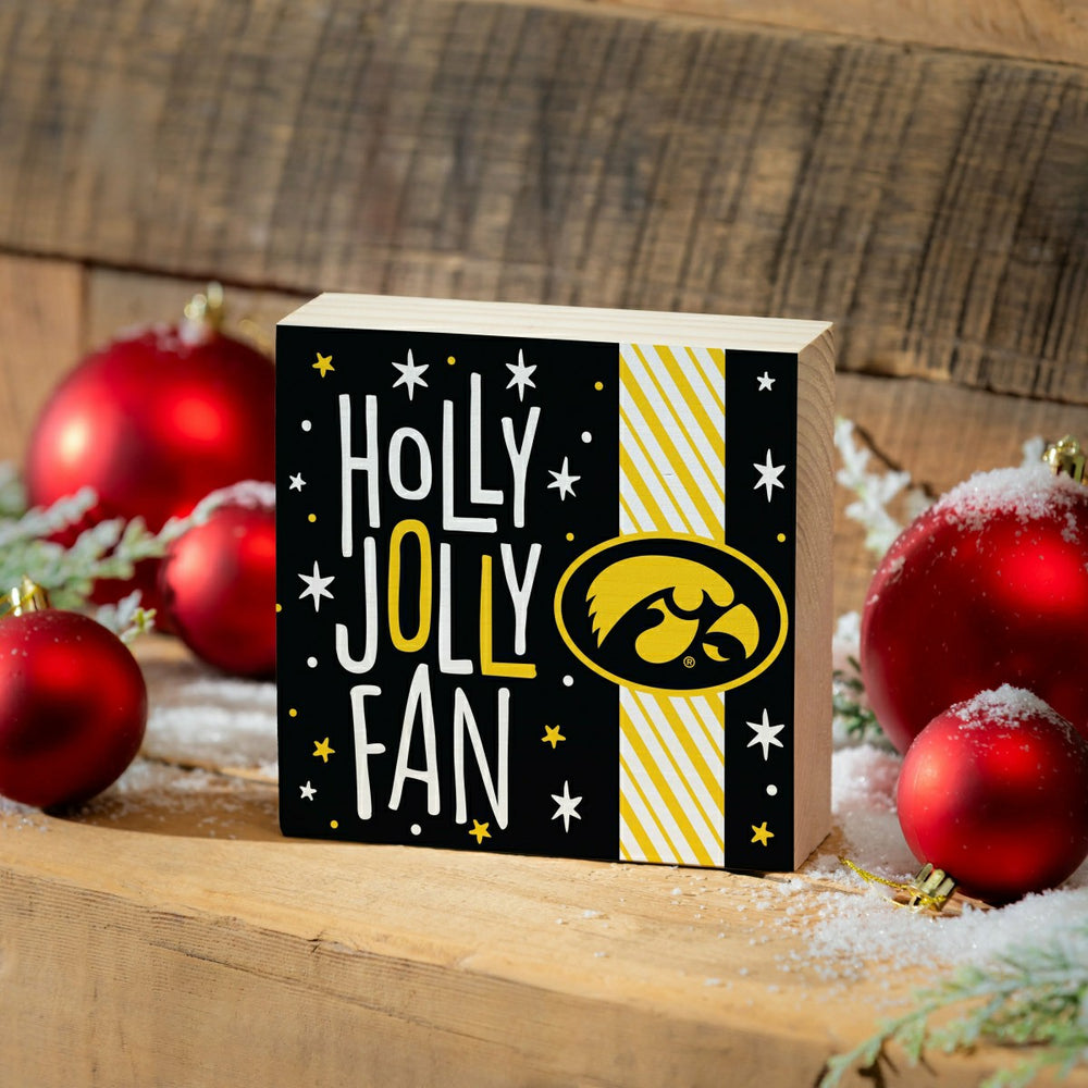 University of Iowa Block, Holiday, 6x6, Collegiate, Home