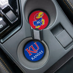 University of Kansas Car Coaster Set, 2pc, Collegiate, Home