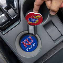 University of Kansas Car Coaster Set, 2pc, Collegiate, Home