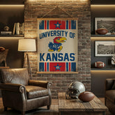 University of Kansas, Canvas Wall Tapestry, Large, 54x36, Collegiate, Home
