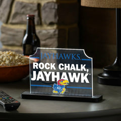 University of Kansas College Rectangle Desklite LED Decor, Collegiate, Home