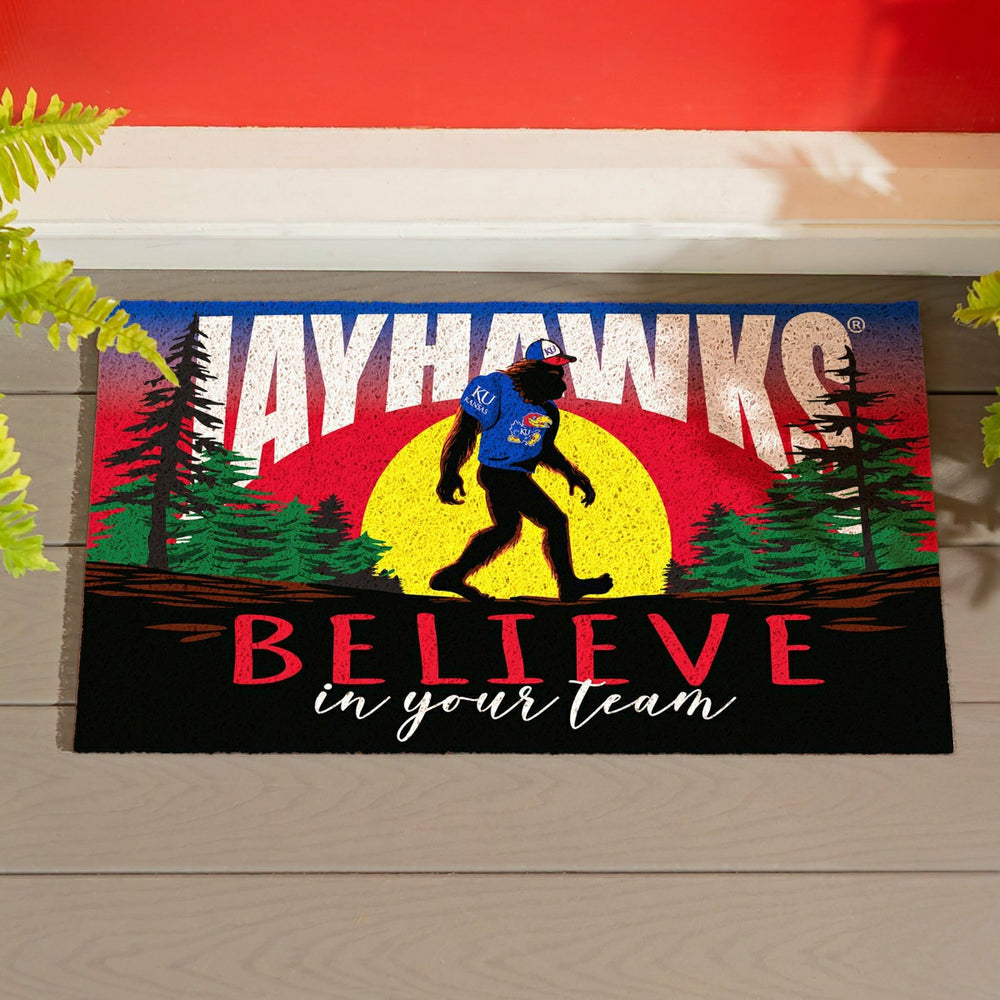 University of Kansas Bigfoot PVC Mat, 28"x16", Collegiate
