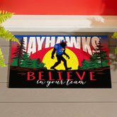 University of Kansas Bigfoot PVC Mat, 28"x16", Collegiate