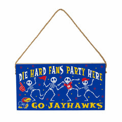 University of Kansas Halloween Wood Wall Sign, 6x11, Collegiate, Home