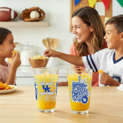 University of Kentucky 16oz Glass pint, Set of 2, Collegiate, Home