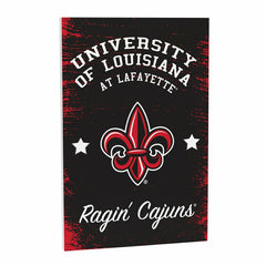 Louisiana at Lafayette University Wood Wall Sign, 16x24, Collegiate, Home