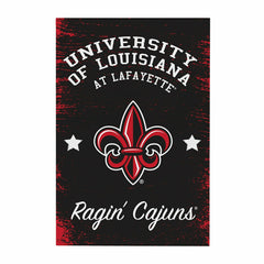 Louisiana at Lafayette University Wood Wall Sign, 16x24, Collegiate, Home