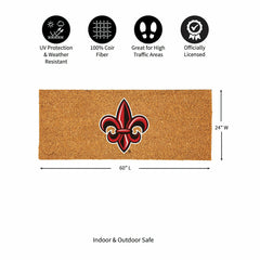 Louisiana at Lafayette University Extra Large Full Color Coir Mat, 60", Collegiate