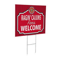Louisiana at Lafayette University Coroplast Yard Sign, "Fans Welcome", Collegiate, Home