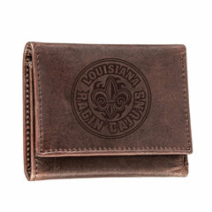 University of Louisiana at Lafayette, Tri-Fold Wallet, Brown, CH, 100%, Collegiate, Home