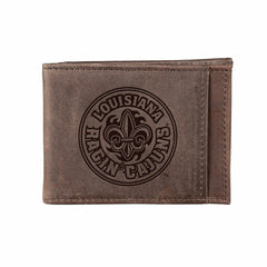 Front Pocket Wallet w/ RFID Blocking, University of Louisana at Lafaye, Collegiate, Home
