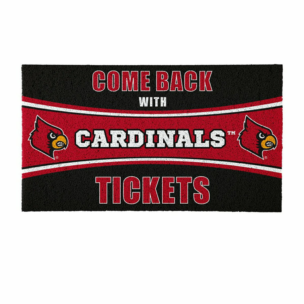 28" x 16" PVC Trapper Mat, Come Back with Tickets, University of Louis, Collegiate