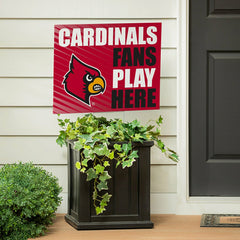 University of Louisville Coroplast Yard Sign "Fans Play Here", Collegiate, Home