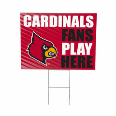 University of Louisville Coroplast Yard Sign "Fans Play Here", Collegiate, Home