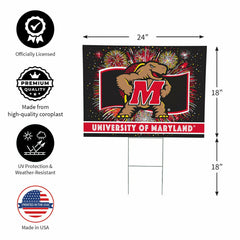 University of Maryland Yard Sign, Patriotic, Collegiate, Home