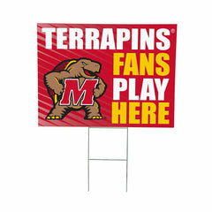 University of Maryland Coroplast Yard Sign "Fans Play Here", Collegiate, Home