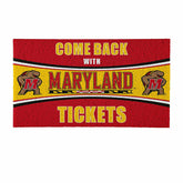 28" x 16" PVC Trapper Mat, Come Back with Tickets, University of Maryl, Collegiate