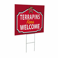 University of Maryland Coroplast Yard Sign, "Fans Welcome", Collegiate, Home