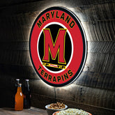 LED Wall Decor, Round, University of Maryland, Collegiate, Home