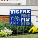 University of Memphis Coroplast Yard Sign "Fans Play Here", Collegiate, Home