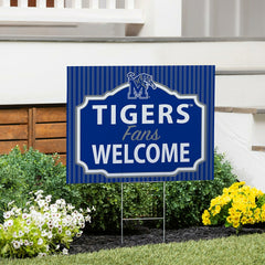 University of Memphis Coroplast Yard Sign, "Fans Welcome", Collegiate, Home