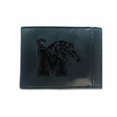 Front Pocket Wallet w/ RFID Blocking, University of Memphis, Black, Collegiate, Home