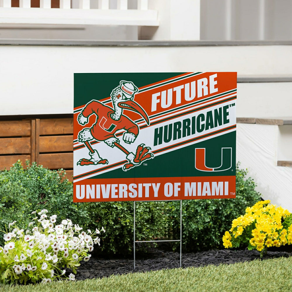 University of Miami Coroplast Yard Sign, Future Student, Collegiate, Home