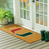 University of Miami Extra Large Full Color Coir Mat, 60"x24", Collegiate