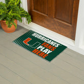 University of Miami Fan Mat, 28"x16", Collegiate