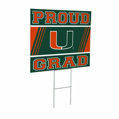 University of Miami Coroplast Yard Sign Graduate, Collegiate, Home