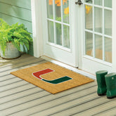 University of Miami Large Full Color Coir Mat, 36"x24", Collegiate