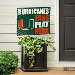 University of Miami Coroplast Yard Sign "Fans Play Here", Collegiate, Home