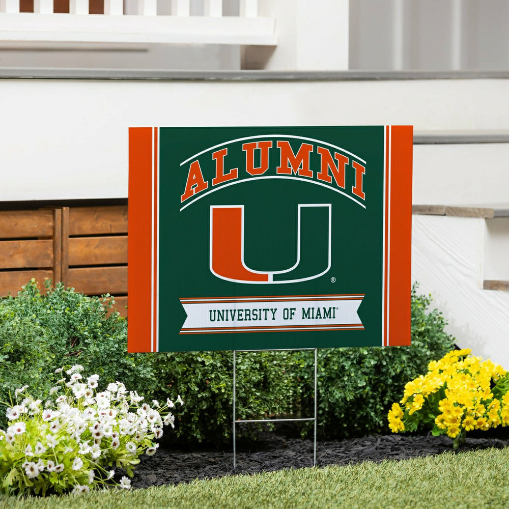 University of Miami Coroplast Yard Sign Alumni, Collegiate, Home