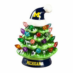 4" Mini LED Tabletop Christmas Tree, Set of 2, University Of Michigan, Collegiate, Home