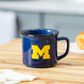 University Of Michigan Ceramic Camp Cup with Enamel Finish, 14oz, Collegiate, Home