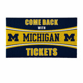 28" x 16" PVC Trapper Mat, Come Back with Tickets, University Of Michi, Collegiate