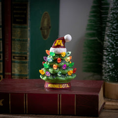 4" Mini LED Tabletop Christmas Tree, Set of 2, University of Minnesota, Collegiate, Home