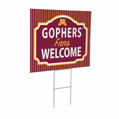 University of Minnesota Coroplast Yard Sign, "Fans Welcome", Collegiate, Home